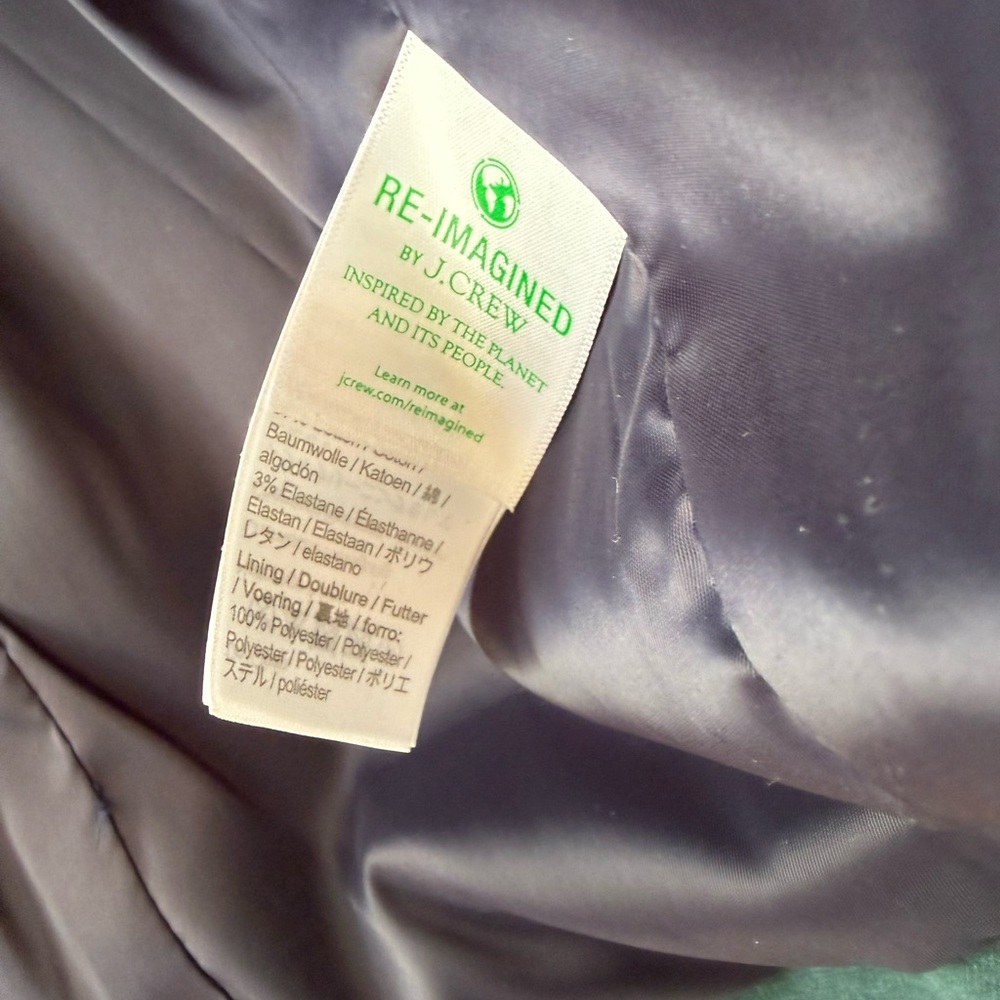 J. Crew Dark Green teal velvet Blazer - Picture 12 of 13
